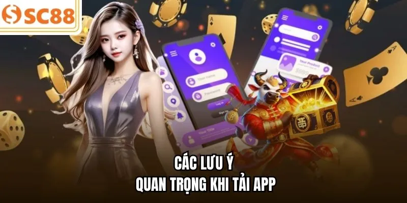 Các lưu ý quan trọng khi tải app